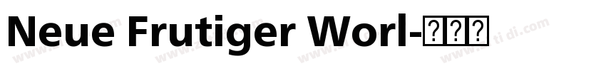 Neue Frutiger Worl字体转换